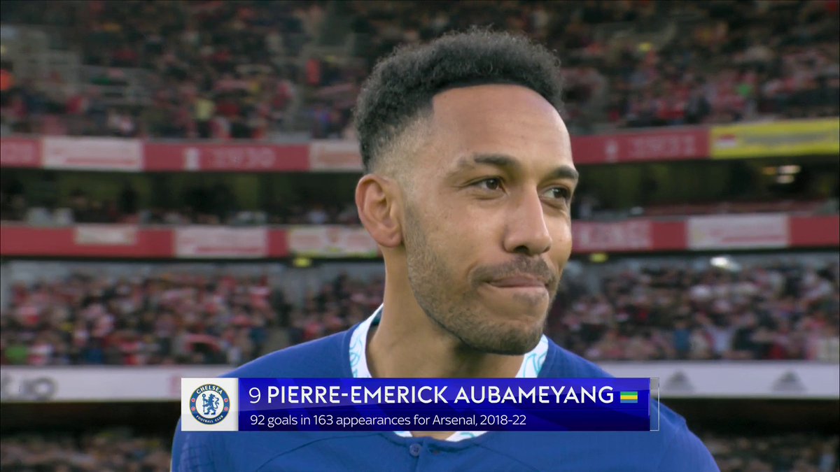 Pierre-Emerick Aubameyang taking in the atmosphere at the Emirates Stadium before kick-off last night. 💭 #afc