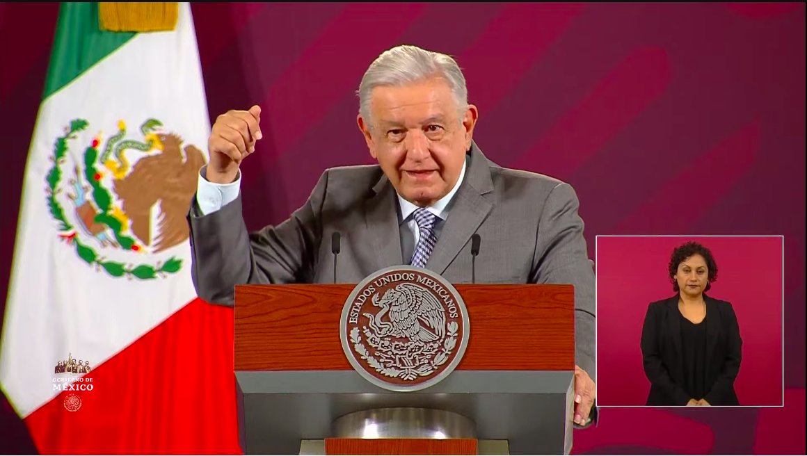 El presidente reveló que antier el Pentágono de EE.UU. habló a Sedena para pedir permiso y sobrevolar el espacio aéreo mexicano porque habían detectado un globo, presuntamente asiático, que iba a pasar por nuestro territorio. "La respuesta fue no, no permitir la entrada"