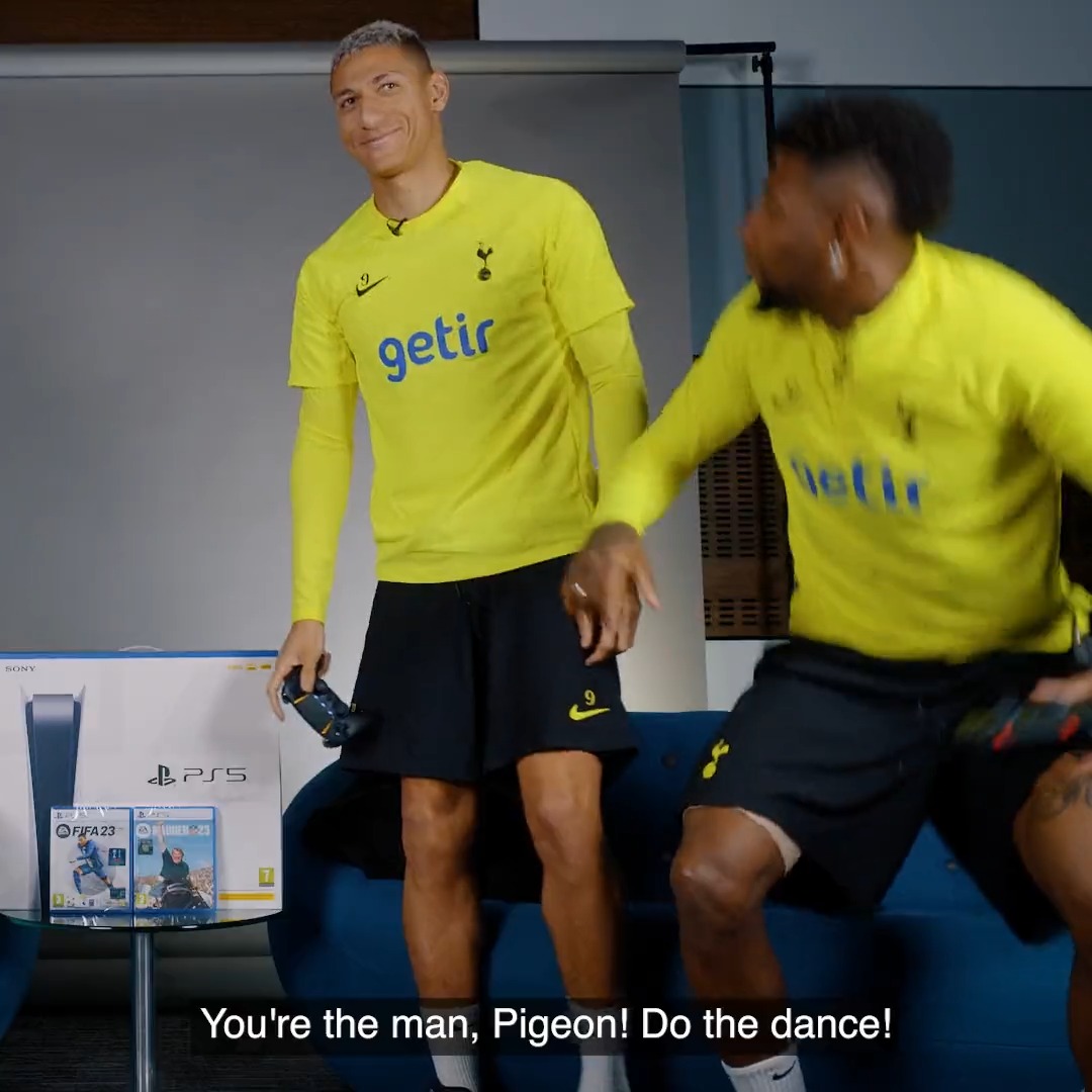 One Hotspur Members 🆚 Richarlison Andrade &amp; Emerson Royal 🇧🇷 Our Brazilian duo put their FIFA 23 skills to the test against three supporters at Hotspur Way! 🎮 @EASPORTSFIFA