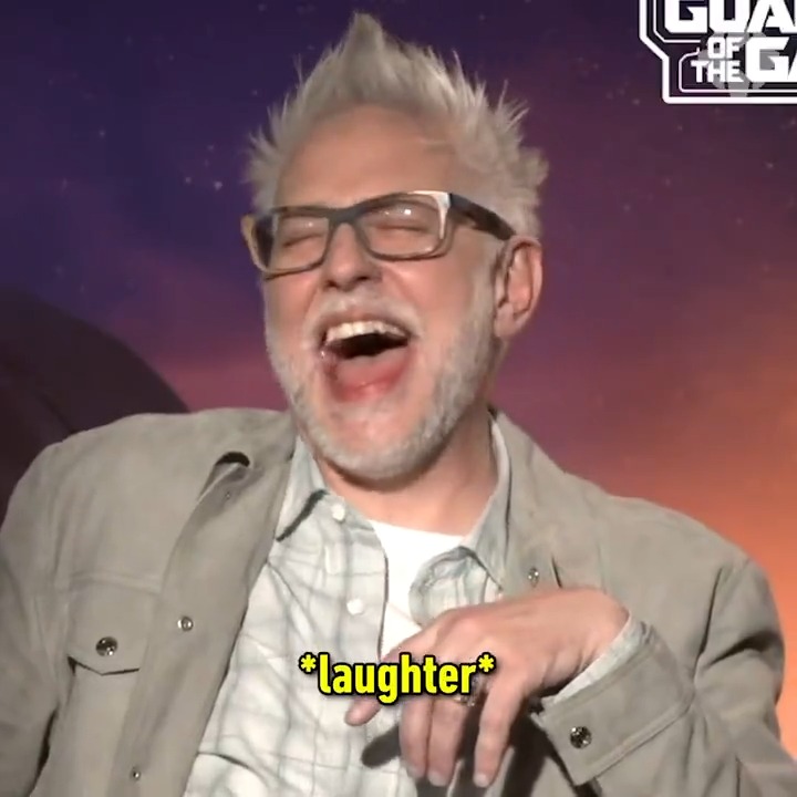 James Gunn and Chris Pratt laugh at the username “Cuckleberry Finn.” #GuardiansOfTheGalaxyVol3
