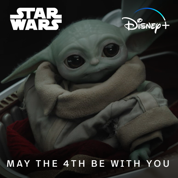 May the Force be with you. All these Star Wars movies, series, and more, now streaming on Disney+. #MayThe4thBeWithYou