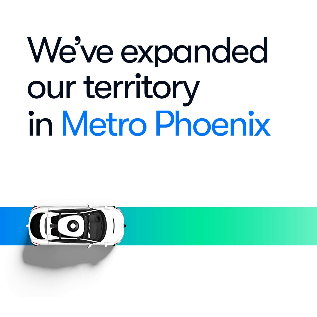 BIG, BIG NEWS. 🤖🚘 We’re doubling the size of our territory in Metro Phoenix, launching another pickup and dropoff location at Phoenix Sky Harbor, and serving riders in Scottsdale. Read the latest about Waymo One, including updates in San Francisco:
