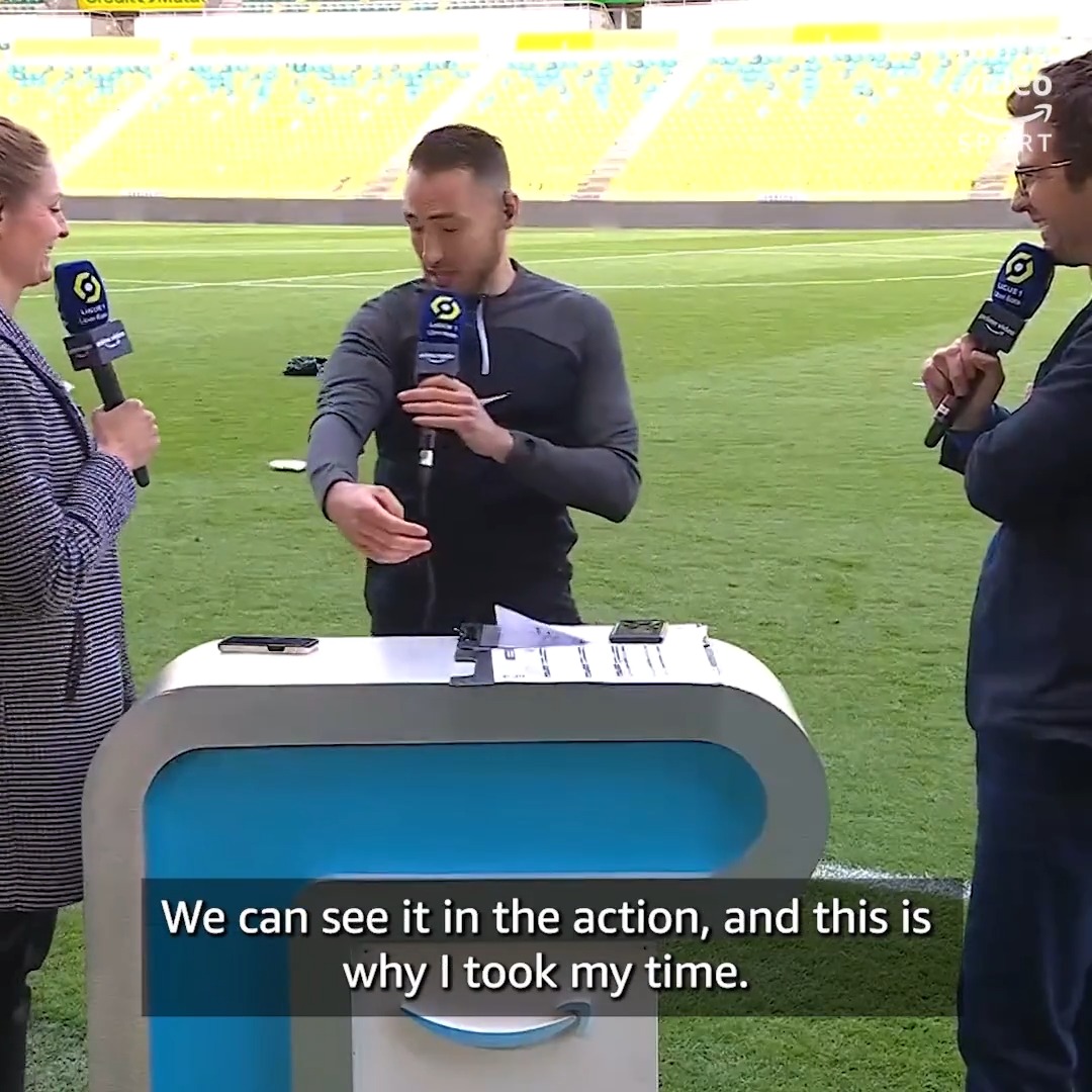 A referee was interviewed after a match in Ligue 1 👏🇫🇷 Jeremie Pignard awarded Nantes a goal despite an alleged handball in the build-up and explained his decision 🎤