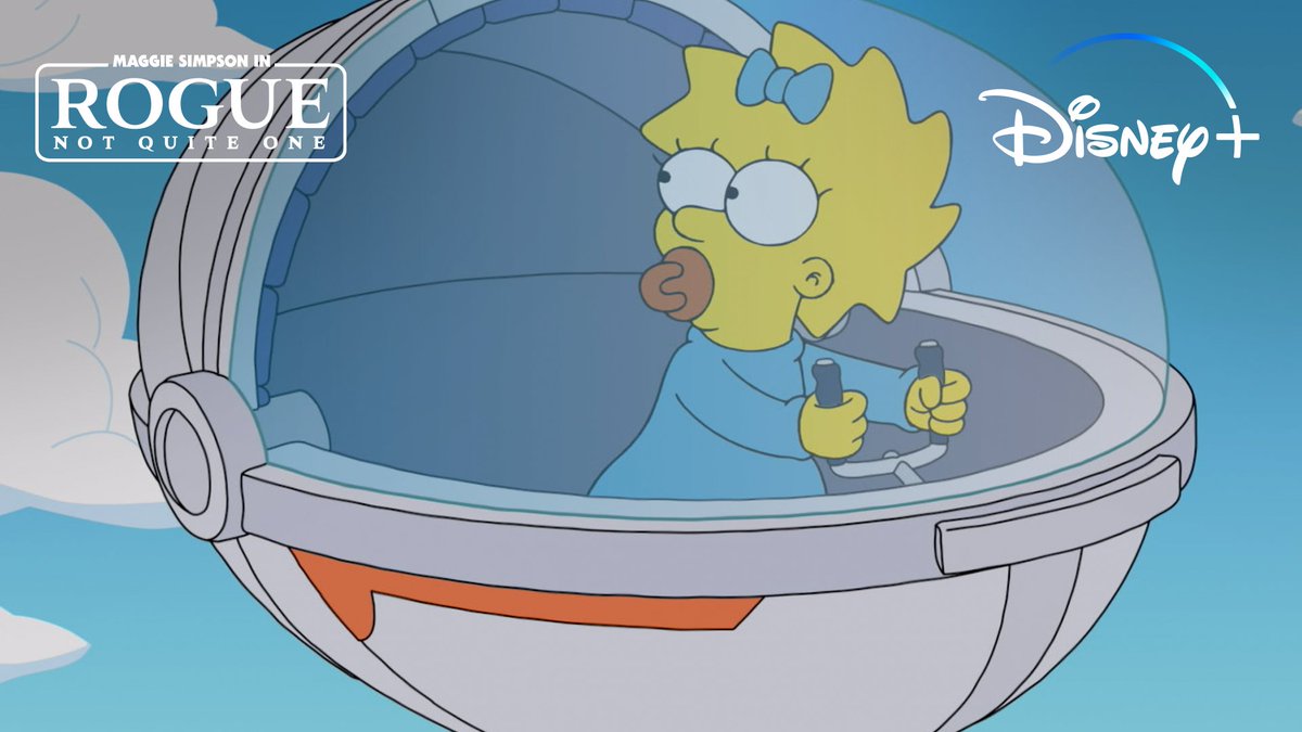 Hyperdrive: activated. 💫 Maggie Simpson in "Rogue Not Quite One" is now streaming on #DisneyPlus. #MayThe4thBeWithYou