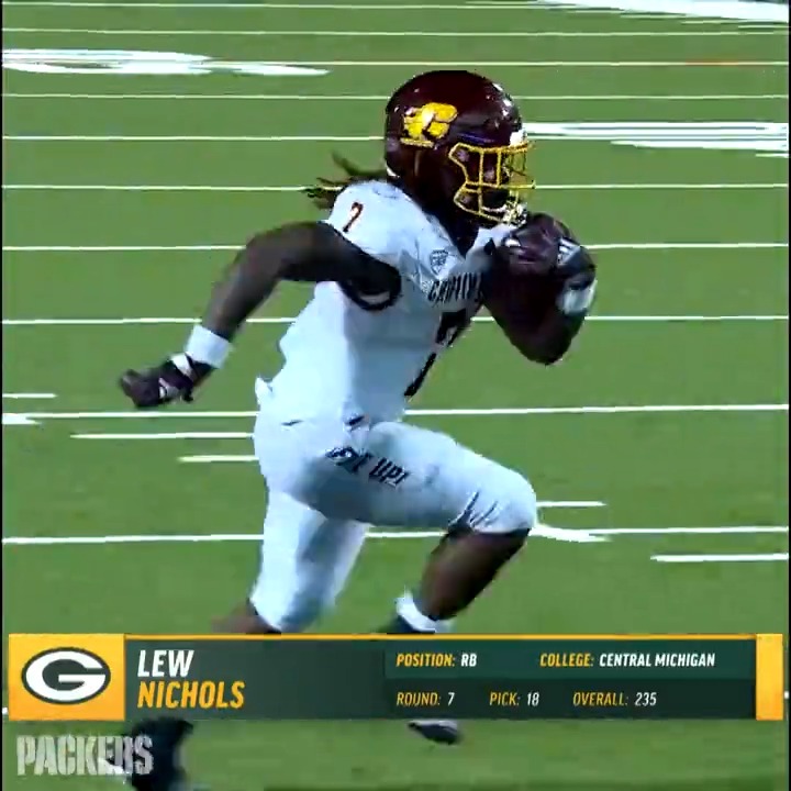 .Lew.: ✅ Likes cold weather ✅ Same RB coach as Aaron Jones 3️⃣3️⃣ in college ✅ Eager to compete #PackersDraft | Meijer