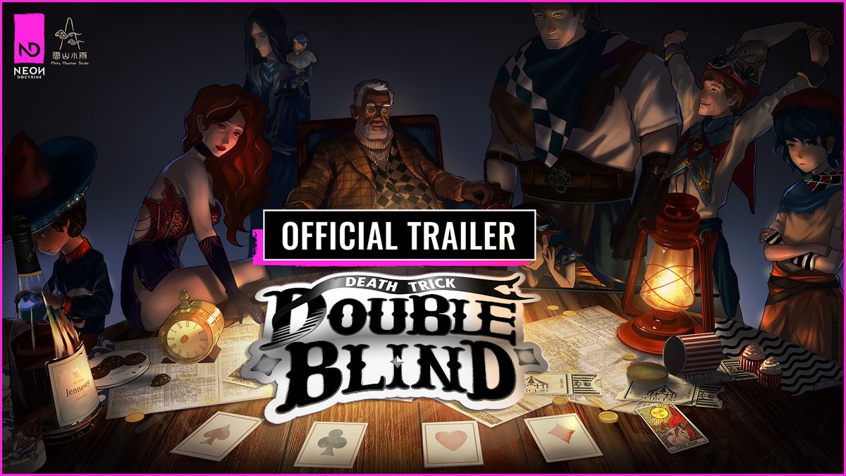 🚨Attention detectives! As part of #LudoNarraCon we present Death Trick: Double Blind, the gripping investigative VN with a pulp art twist from MistyMountainStudio @ The Rewinder. Demo✔️ New Trailer✔️ Join our livestream event &amp; Playtest to help solve the mystery! 🕵️‍♂️:
