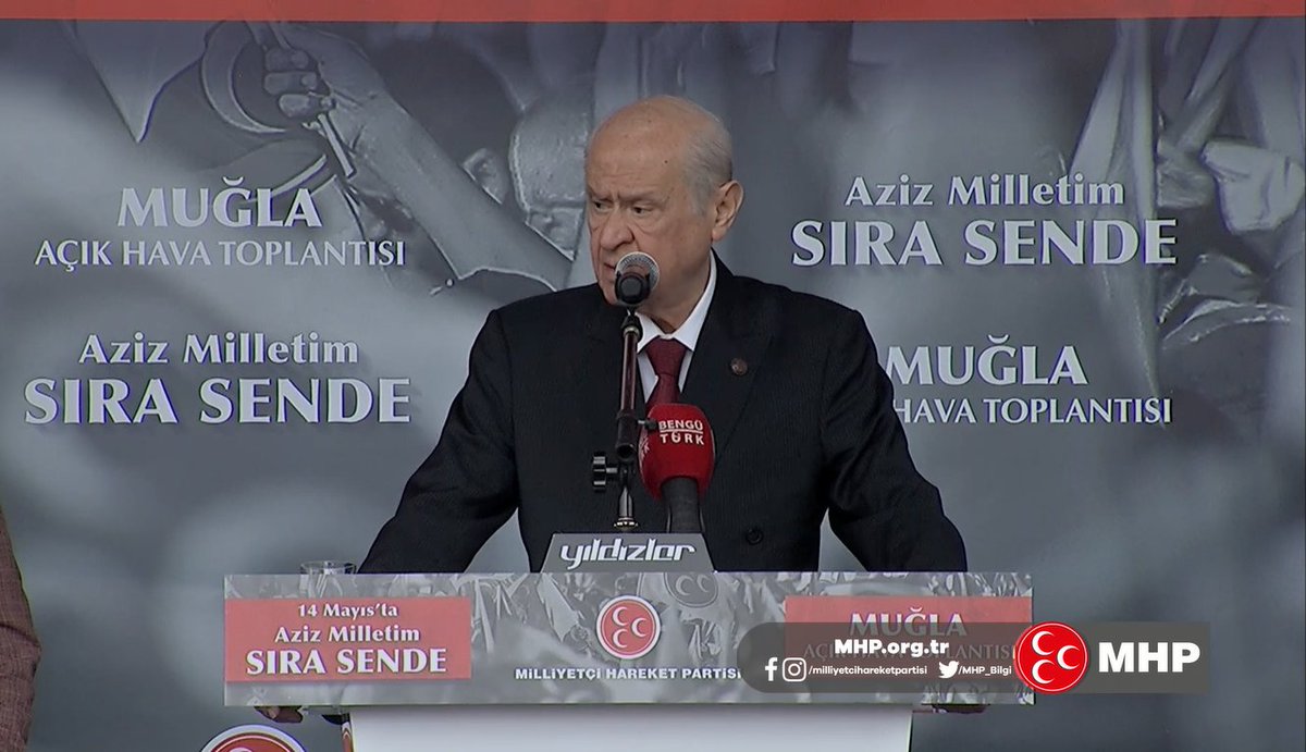 Herkes şerefi kadar, ederi kadar, haysiyet ve namusu kadar konuşursa, karşımızda siyasi bölücülerden, terör işbirlikçilerden ağzını açıp da bir şey söylemeye hiç kimsenin hali ve hakkı olamaz. 04.05.2023 -📍 Muğla