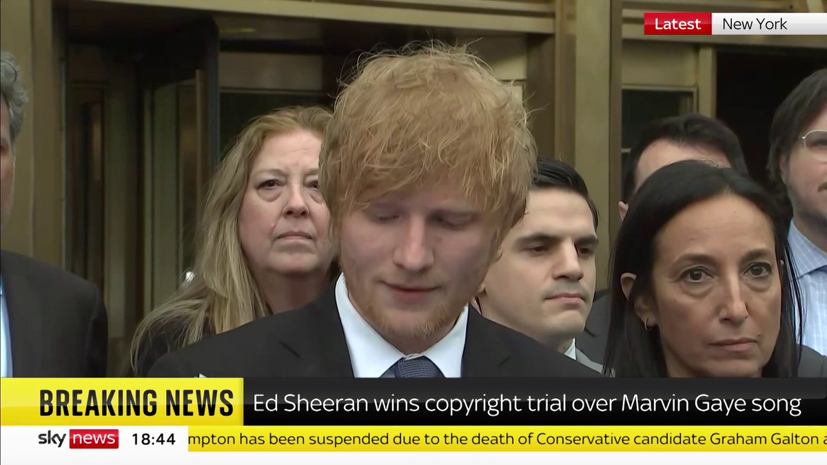 "It looks I'm not having to retire from my day job after all." Ed Sheeran says he is "unbelievably frustrated" that "baseless claims like this are able to go to court at all" after he won his copyright trial in New York. Full story: