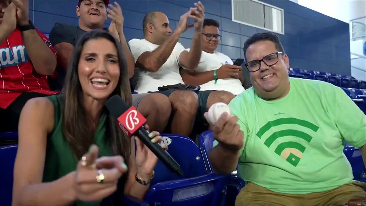.Kelly Saco catches up with the superstar fan who CAUGHT Jorge Soler's HR in left field 👀 Miami Marlins | #MakeItMiami
