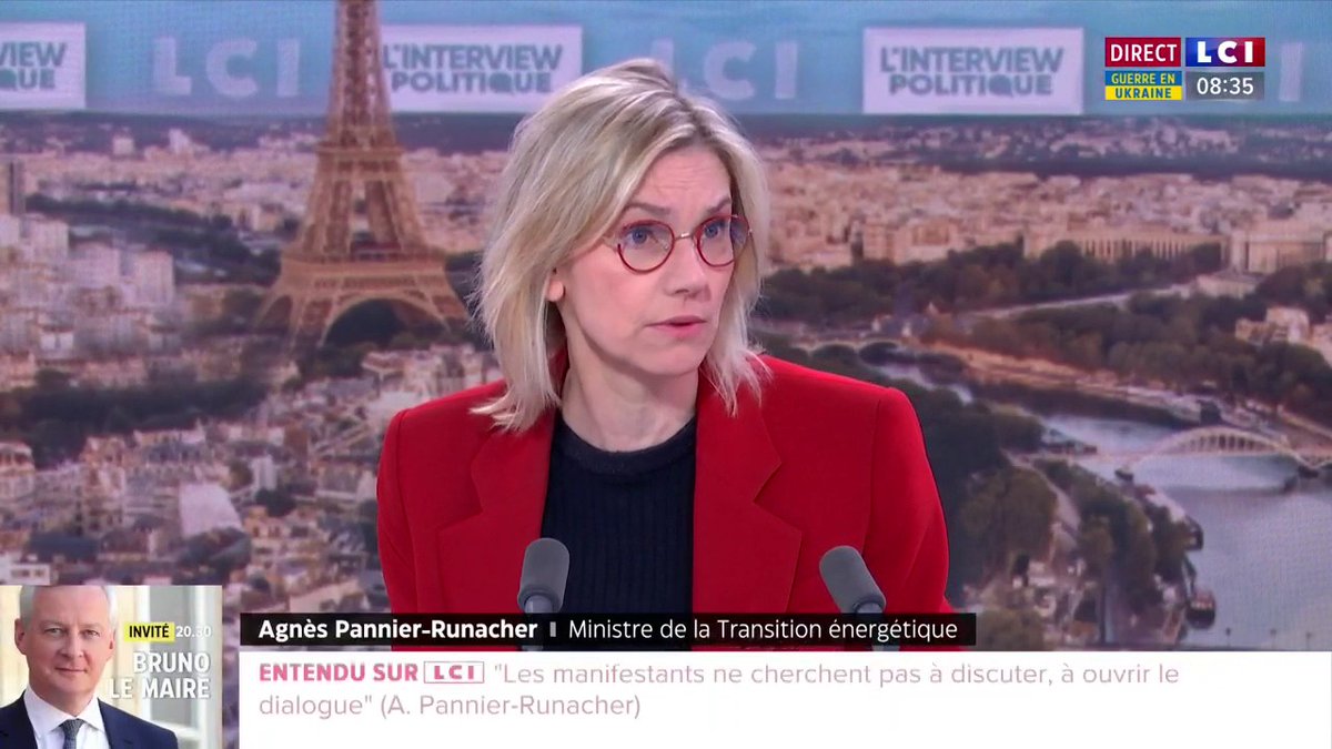 🔴🗣️ "Les Français voient en Emmanuel Macron un président courageux, qui va au devant des manifestants le cas échéant, qui se préoccupe de la situation des Français", estime Agnès Pannier-Runacher (Agnès Pannier-Runacher 🇫🇷🇪🇺) ▶ #LesMatinsLCI avec Marie Chantrait