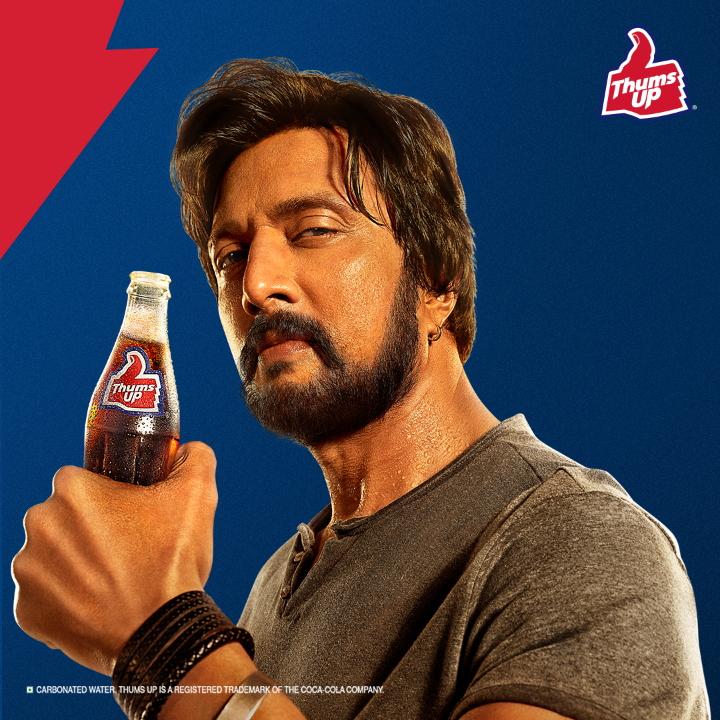 Baadshah Kichcha Sudeepa doesn't just sit back and relax. He picks up a Thums Up and stirs up a Toofan instead! ⚡ #SoftDrinkNahinToofan #ThumsUp