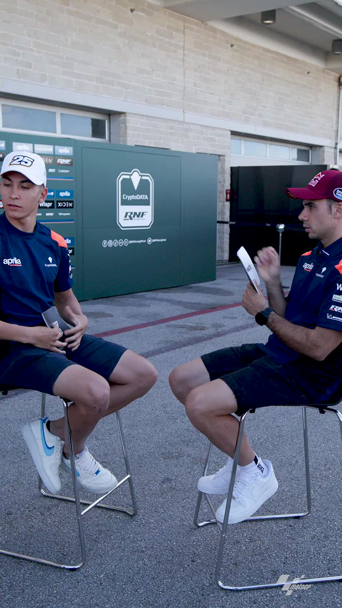 Miguel Oliveira: "Something we must have to ride our bikes" 🗣️ Raúl Fernández: "Balls, maybe!" 😂 One word to guess, three to avoid while giving clues: the RNF MotoGP Team duo play Taboo! 😶 #MotoGP