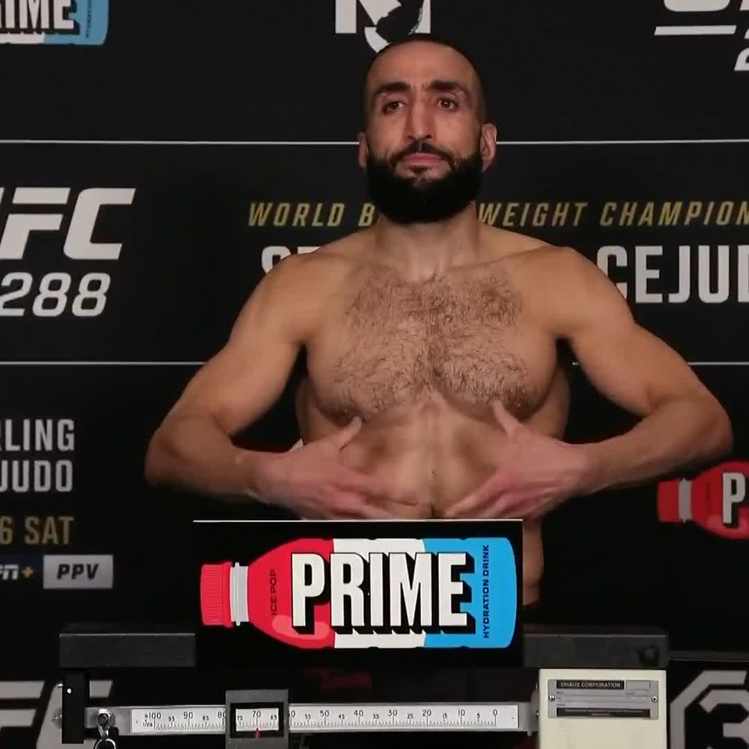 170lbs on short notice! ⚖️ Belal Muhammad on weight and ready for our #UFC288 co-main event