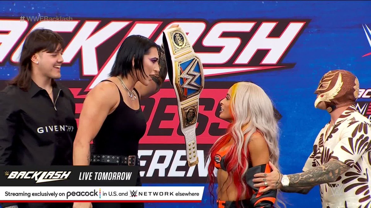 .RheaRipley_WWE did not hold back on ZV 😳 It's gonna be a fun one for the #SmackDown Women's Championship tomorrow at #WWEBacklash!