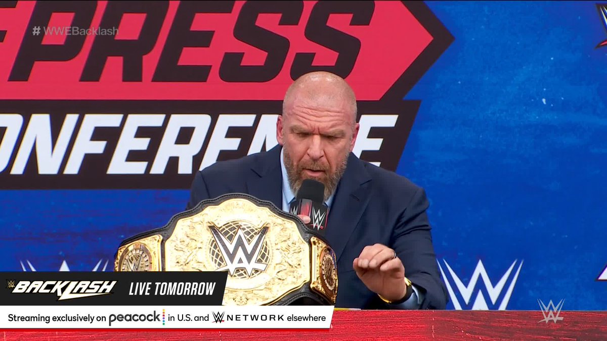 🚨🚨🚨 Triple H announces that THIS MONDAY on #WWERaw, the World Heavyweight Championship Tournament will begin! #WWEBacklash