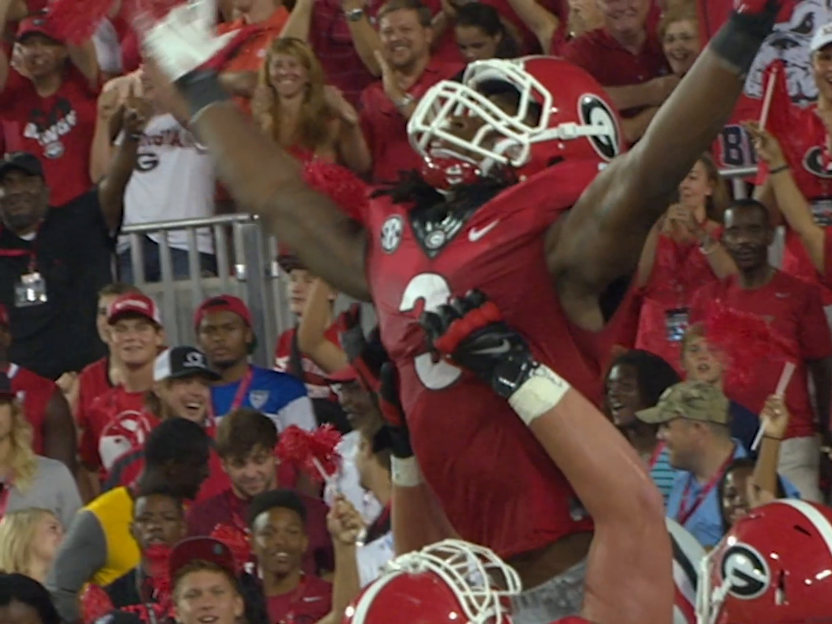 🐶 198 Rushing Yards 🐶 3 Touchdowns 🐶 100 Yard Kick Return TD Todd Gurley WENT OFF against Clemson in 2014🔥