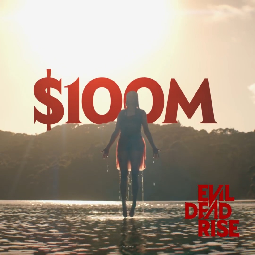 #EvilDeadRise has grossed $100 million! From the bottom of our soulless hearts, thank you deadites!