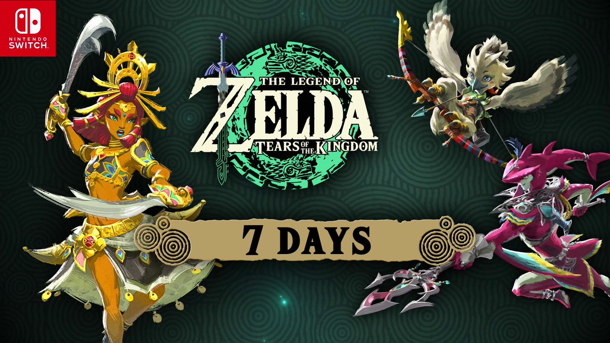 One week to go until The Legend of #Zelda: #TearsoftheKingdom releases on #NintendoSwitch!