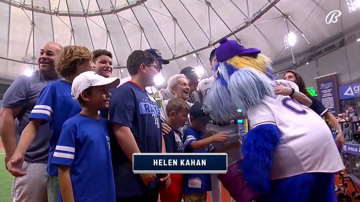 Holocaust survivor Helen Kahan celebrated her 100th birthday by throwing out the first pitch tonight in Tampa Bay!
