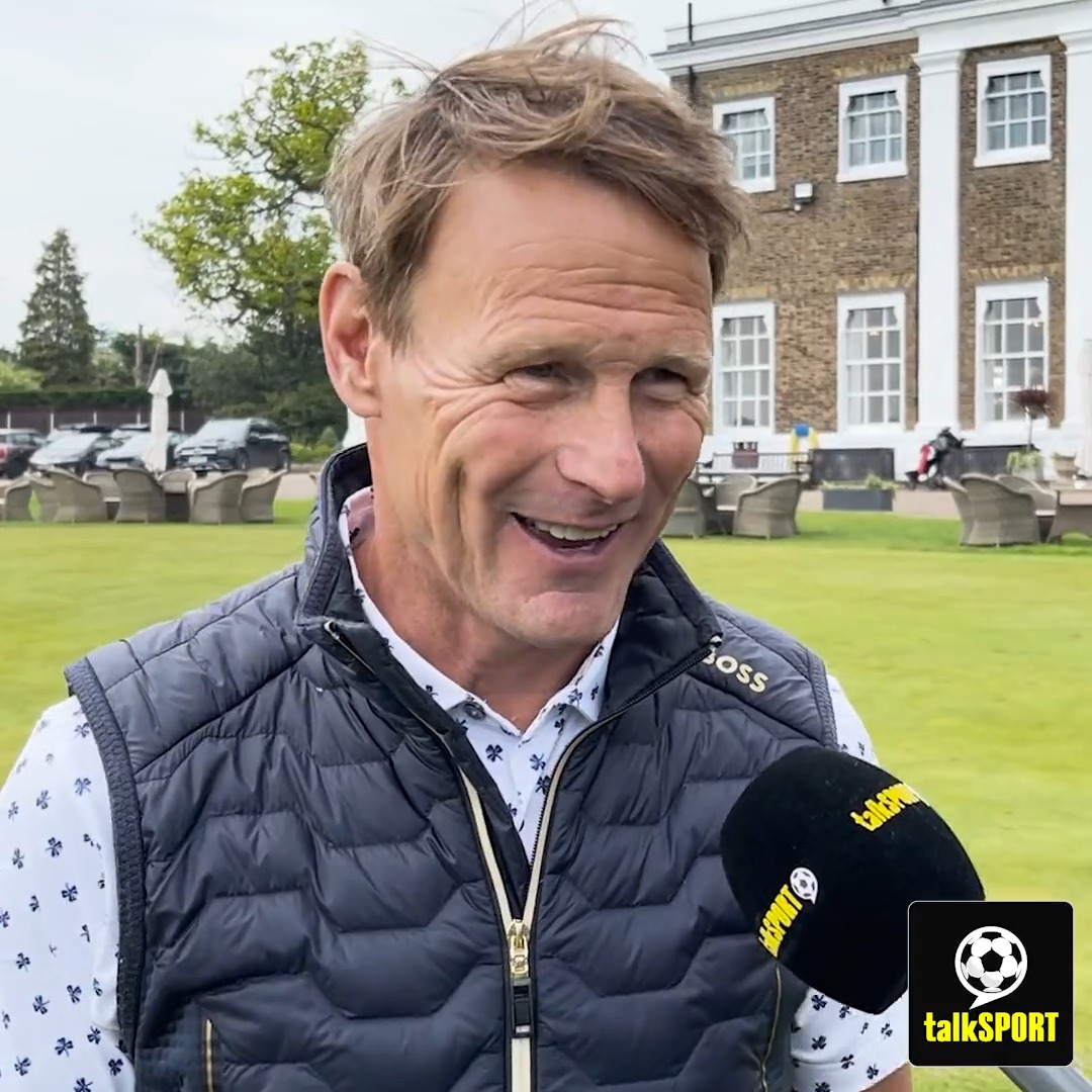 🤔 Q: A #MUFC cup final to stop #MCFC winning the treble! 😅 TS: “Real Madrid might have something to say about that as well!” 🔴 Treble winner Teddy Sheringham says City would deserve it, if they match Man United’s ‘99 feat.