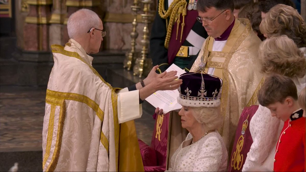 Queen Camilla is anointed and crowned