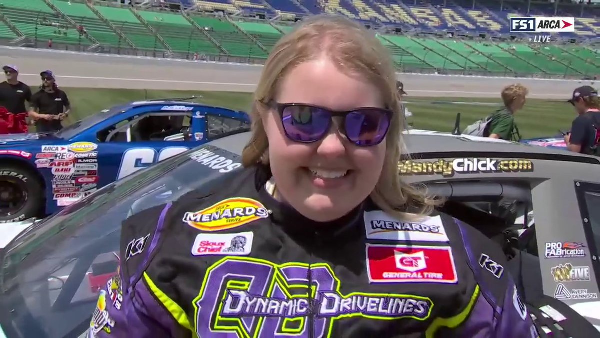 Local driver Mandy Chick grew up less than 20 minutes from Kansas Speedway. She's ready to go ARCA Menards Series today in front of her friends and family. This will be her first ARCA race at her home track.