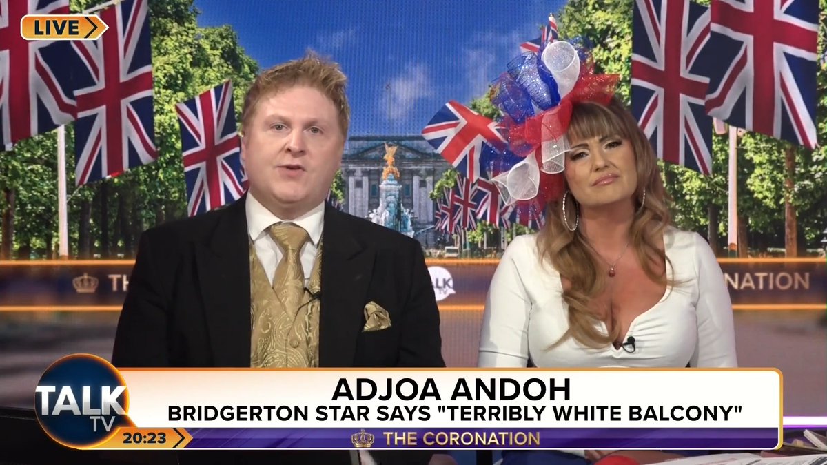 Bridgerton actress Adjoa Andoh has been criticised for saying the royal balcony was “terribly white" on ITV. Andre Walker: "Britain is the least racist country in the world. King Charles has worked his entire life to bring this country together." André Walker | Danielle Nicholls