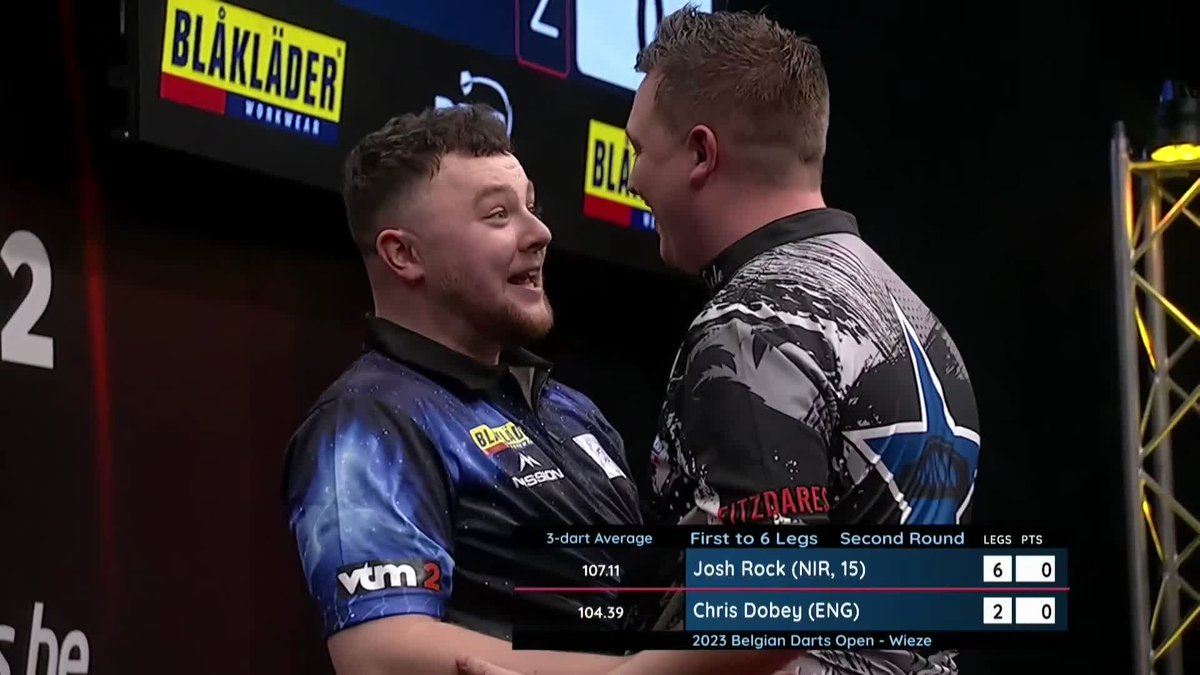 RIDICULOUS FROM ROCK! 🤯 After missing D12 for a nine-darter moments earlier, Josh Rock produces SEVEN perfect darts in the following leg! Rock caps off a stunning display with another 12-darter, averaging 107 to Dobey's 104! 🔥 📺 | #ET7