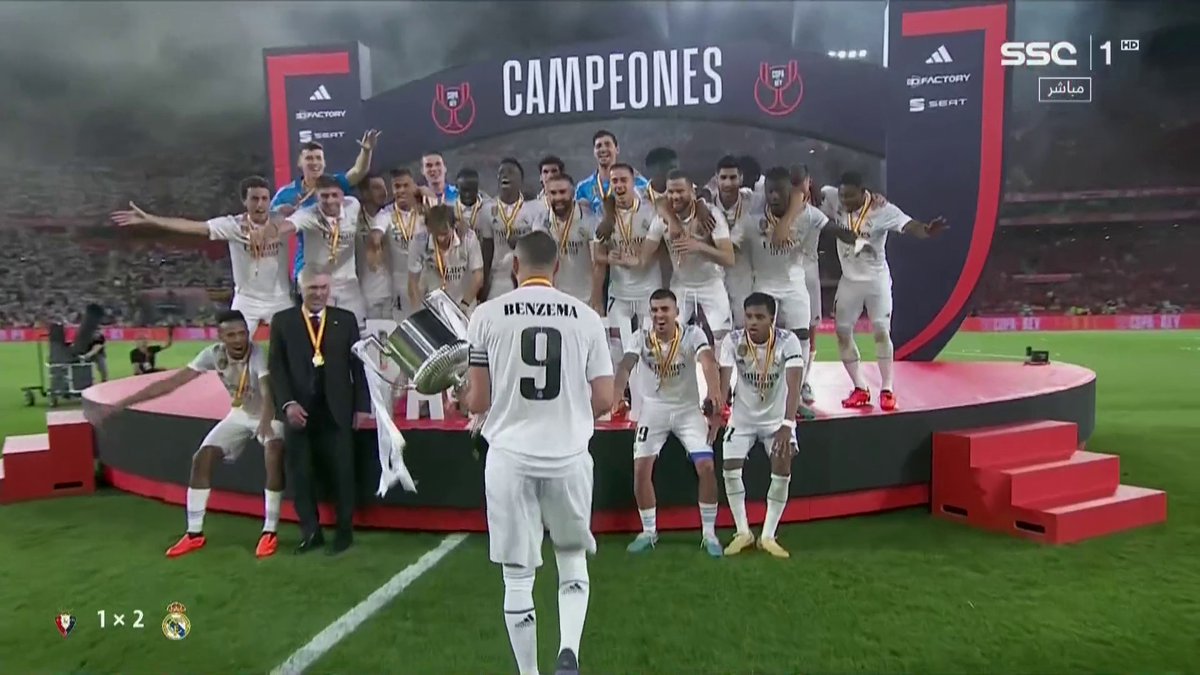 جانب من تتويج #ريال_مدريد بلقب كأس ملك إسبانيا 🇪🇸🏆 #كأس_ملك_اسبانيا #ريال_مدريد_أوساسونا | #SSC