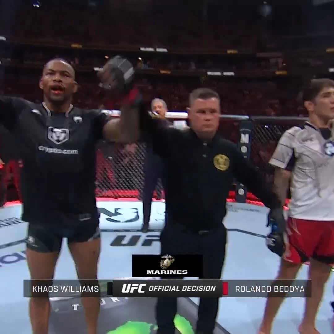 By split decision!! Khaos williams takes a close one over Rolando Bedoya on the #UFC288 prelims
