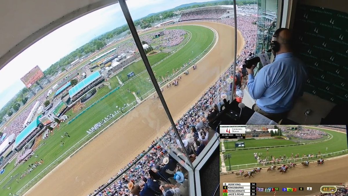 The best in the business! Watch from the booth as Travis Stone calls the Kentucky Derby.