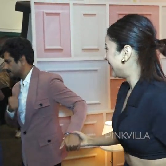 #ShehnaazGill and #NawazuddinSiddiqui were papped on the sets of #DesiVibesWithShehnaazGill in Mumbai this afternoon.📸