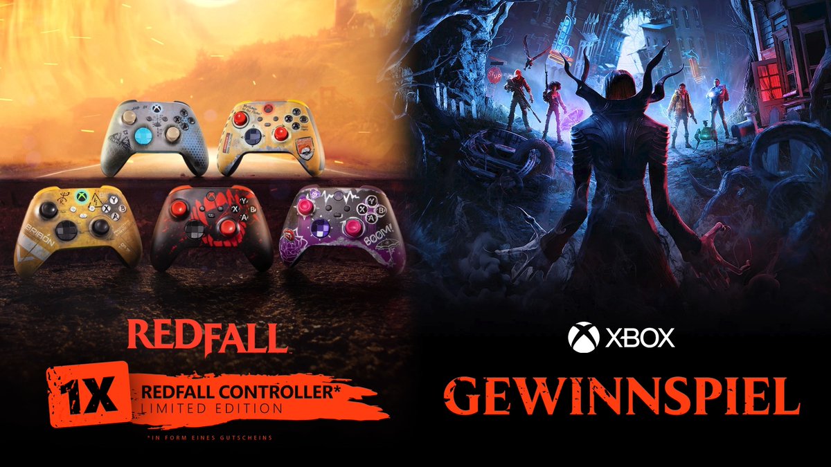 Die Vampirjagd hat gerade erst begonnen! Mit etwas Glück könnt ihr einen Redfall Limited Edition Controller aus unserem Xbox Design Lab gewinnen. So macht ihr mit: 1. @XboxDACH folgen ✅ 2. Tweet liken + RT ❤️🔁 TNB 👉
