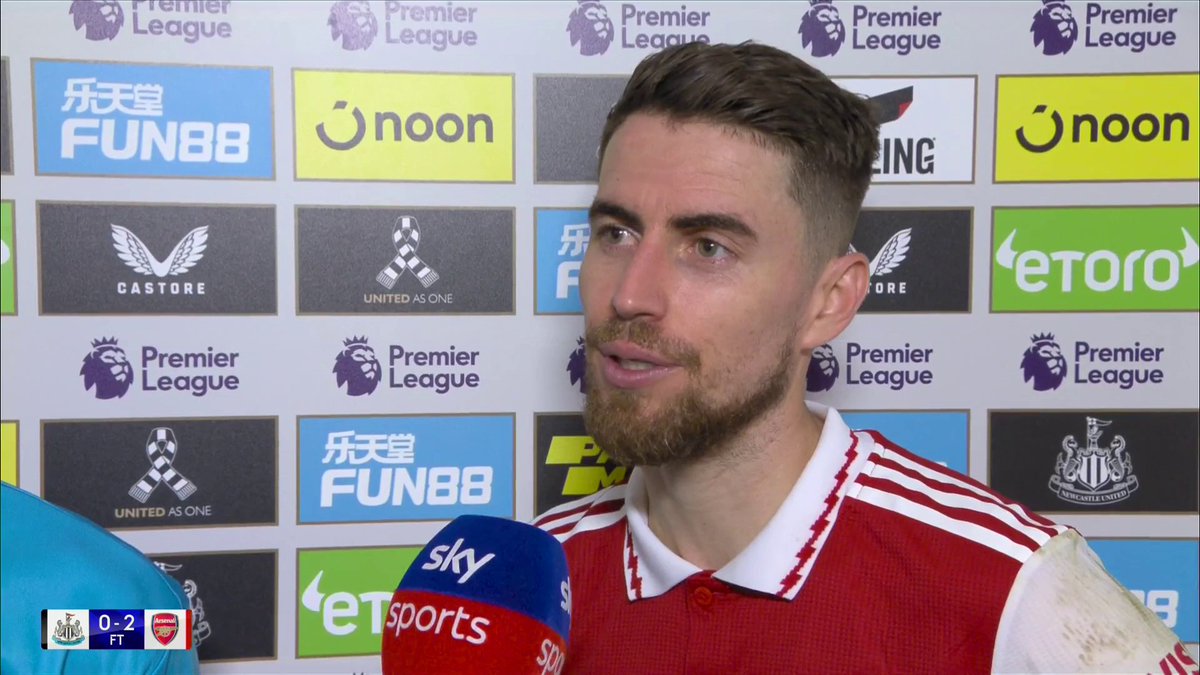 "This atmosphere is so BEAUTIFUL!" ✨ Jorginho says the noise at St James' Park motivated him 💪