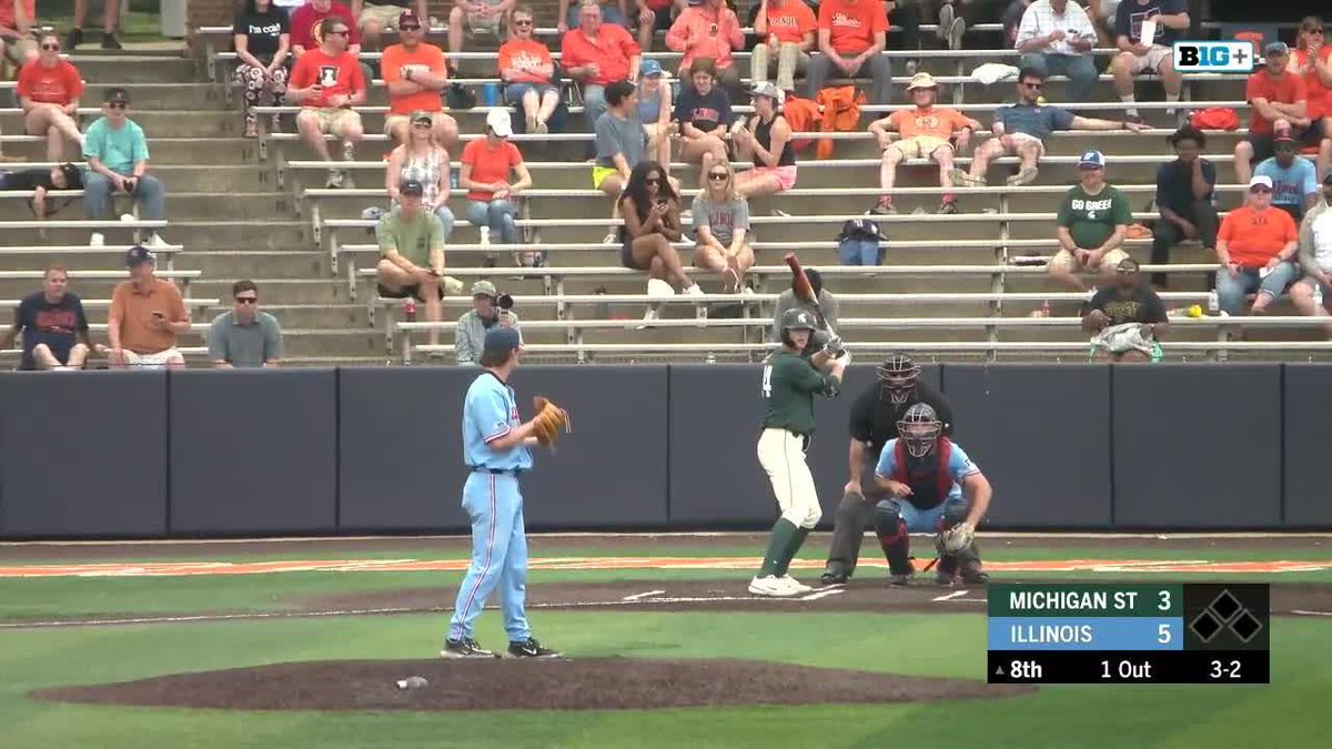 T8 | Just your routine 4-6-3 putout. #Illini 5, MSU 3
