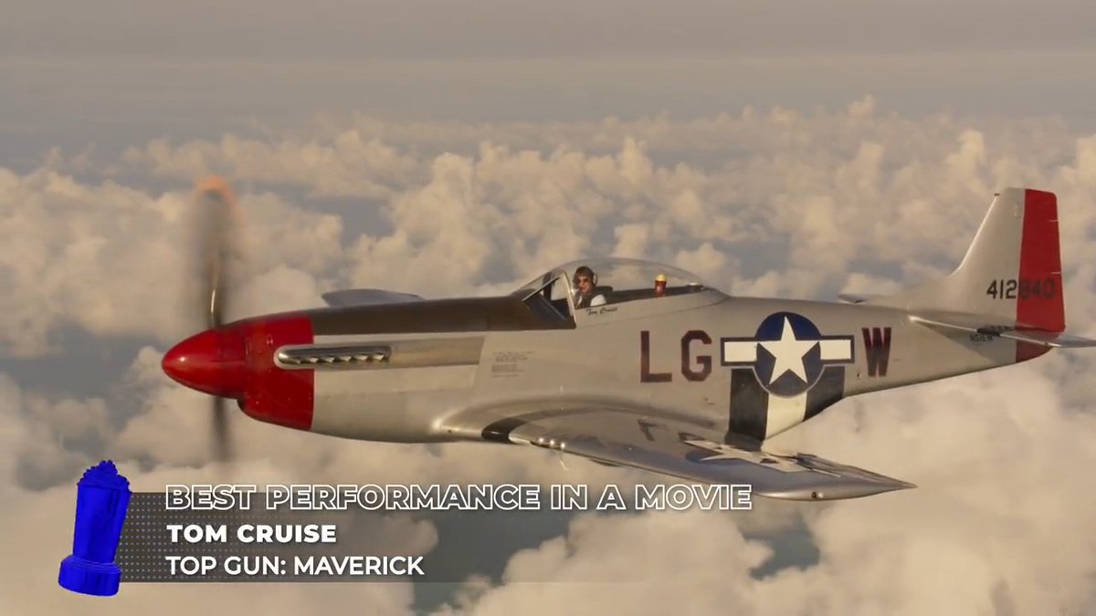 Things we'll never forget: Tom Cruise's performance in #TopGun: Maverick 🎥 Congrats to Tom Cruise on winning Best Performance in a Movie at the 2023 #MTVAwards!