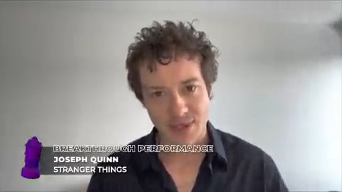 The votes are in! Joseph Quinn is the winner of Breakthrough Performance at the 2023 #MTVAwards 🙌🏆