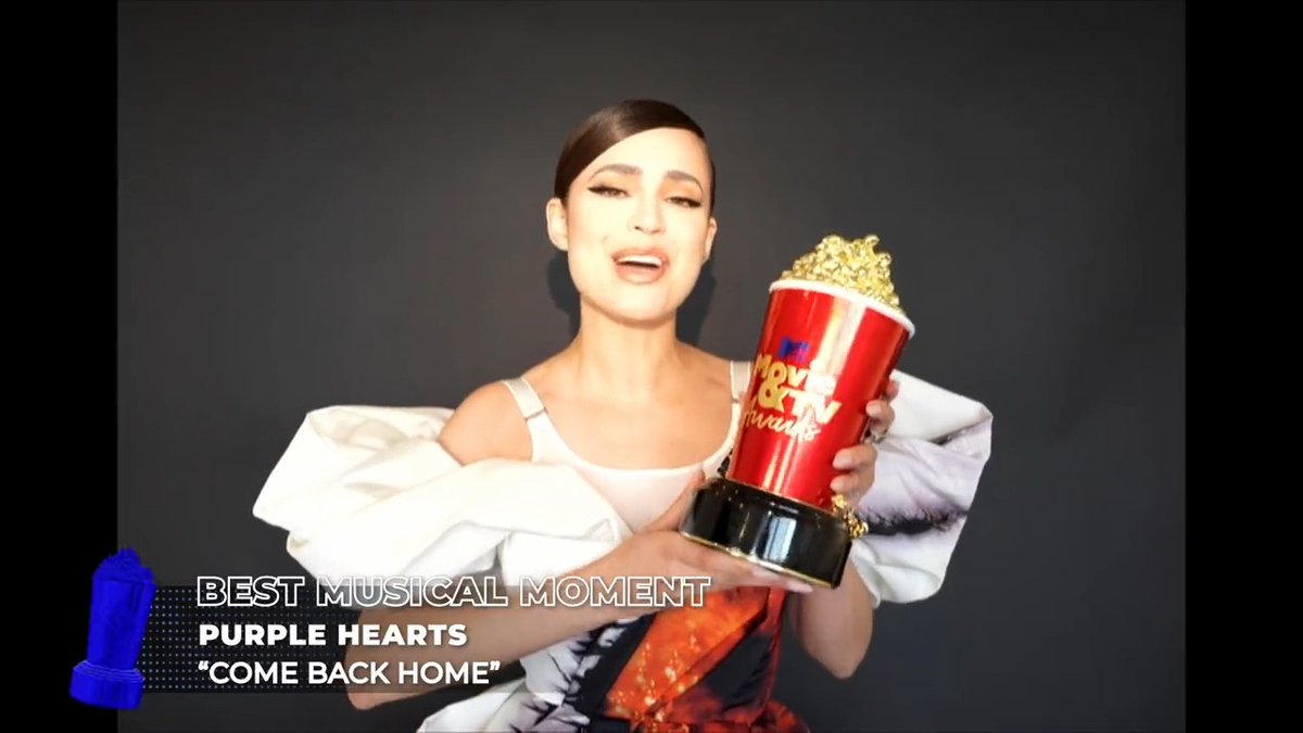And the winner of Best Musical Moment at the 2023 #MTVAwards is... "Come Back Home" from Purple Hearts!!! 💜🎶🎤