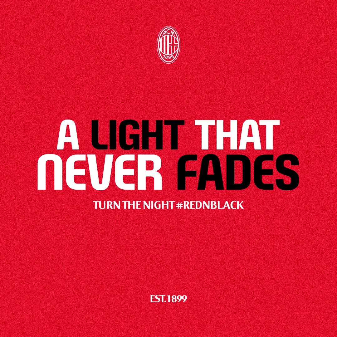 Night never sets when our hearts are lit by Rossonero ❤️🖤 #MilanInter #UCL #SempreMilan #RednBlack