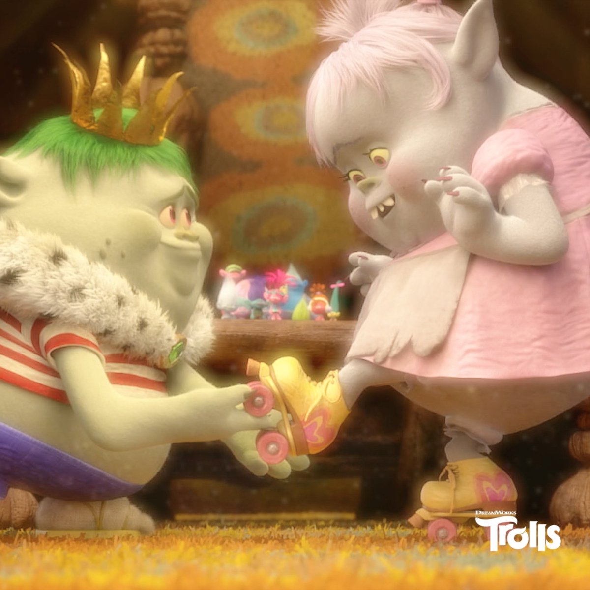 What’s their couple name? 👀 #DreamWorksTrolls - Bristle - Gridget - Bridgle - Grisget