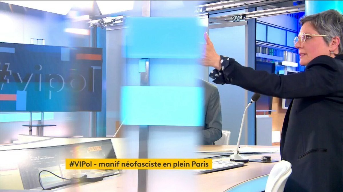 🗣️"C'est des nazis, ces gens-là !" Pour Sandrine Rousseau, députée EELV-Nupes, la manifestation organisée par le GUD le 6 mai à Paris "fait perdre ce qui fait l'honneur de la France." 📺 #franceinfo canal 27 #ViPol