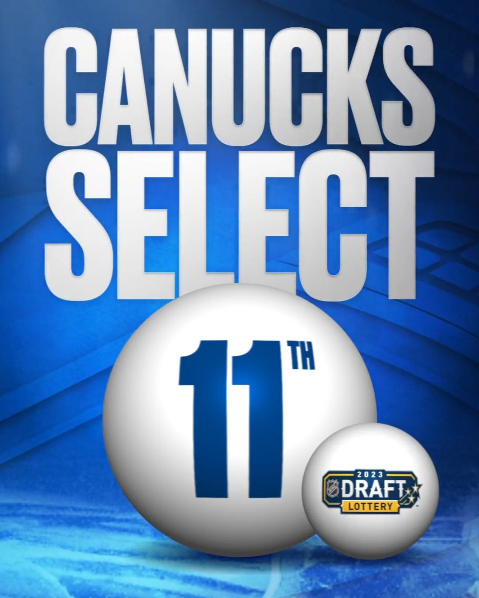 We're picking eleventh overall in the 2023 NHL Entry Draft.