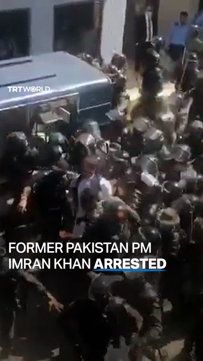 Pakistan’s former Prime Minister Imran Khan has been arrested by army rangers outside the Islamabad High Court Read more:
