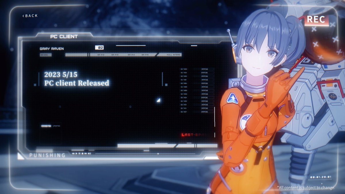 Commandants! Nanami is bringing you the newest PC client guidance. Power and I are looking forward to meeting you on the new client! Mark the calendar, commandants. PC client will be available on 5/15. #punishinggrayraven #PGR