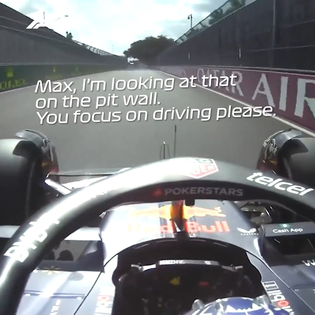 Eyes on the road, Max! 😄 #MiamiGP Oracle Red Bull Racing