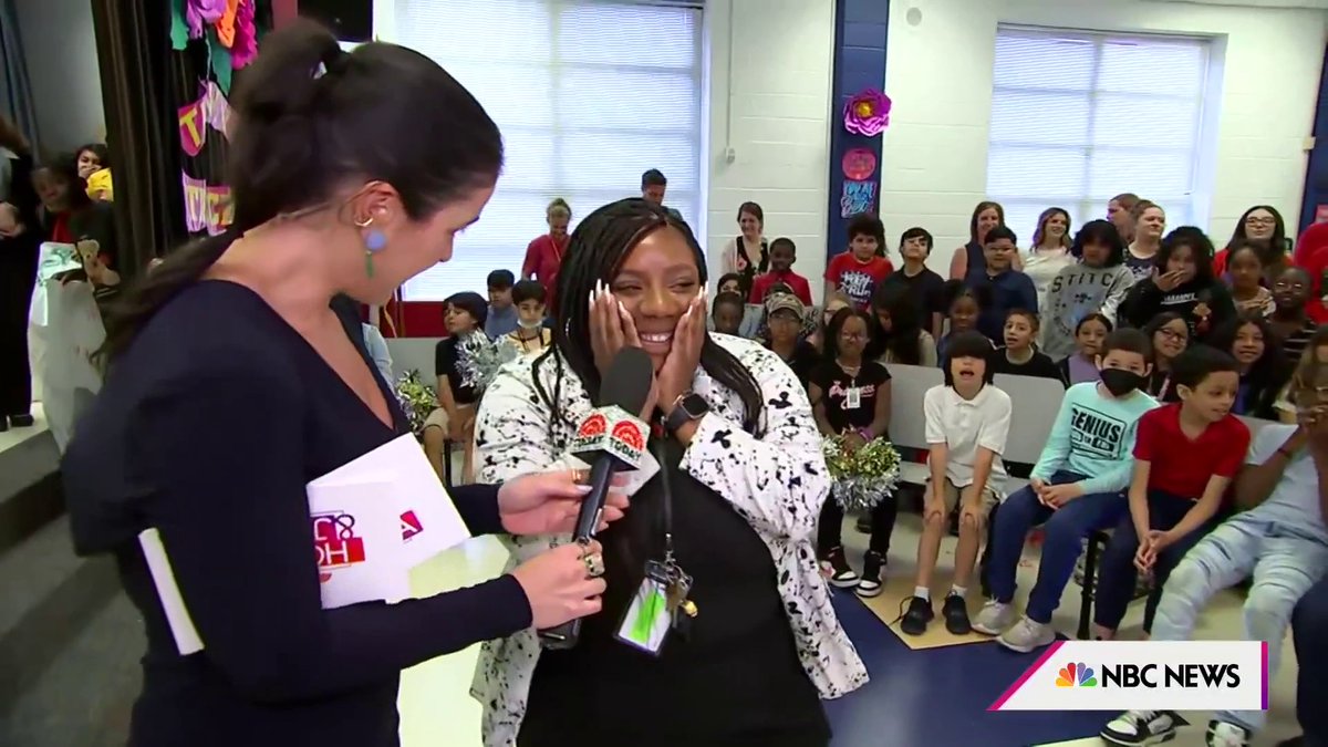 For National Teacher Appreciation Day, a deserving educator in Irving, Texas, Ms. Chrishae Powell, is surprised with love letters from her students and generous donations from Scholastic. Donna Farizan shares the story.
