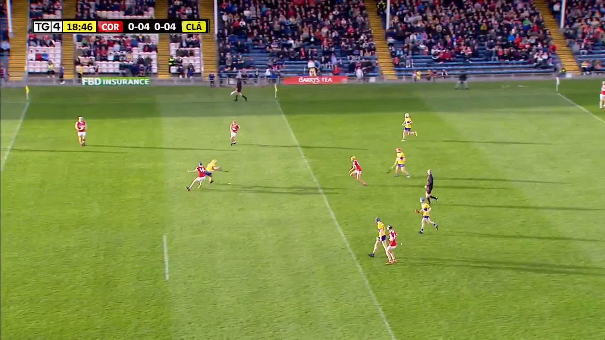 #CORvCLA 19 nóim Cork GAA 0-04 Clare Gaa 0-05 "Sin scór an lae" 👀 The corner back Eoghan Gunning with this beauty Beo / Live ar Munster GAA / Comhairle na Mumhan Electric Ireland