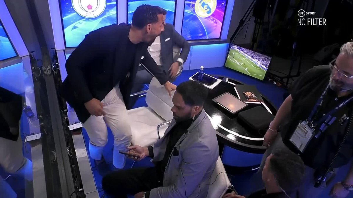 "That's what he does!" Rio Ferdinand's reaction after Vinícius Jr's goal... 😂 Be careful if you have your earphones in! 🎚 #NoFilterUCL