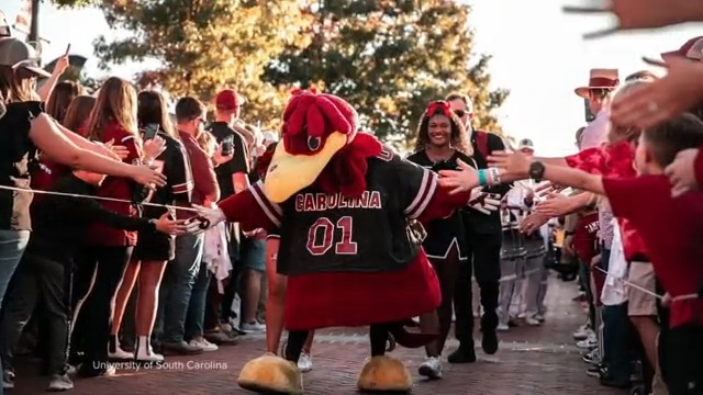 USC senior Sarah Sylvester surprised her class at graduation by revealing she's been behind their school mascot's mask for the past two years. She performed one last time at her graduation ceremony. David Muir reports.