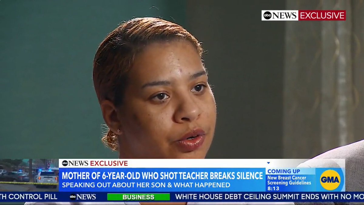"I am, as a parent, obviously willing to take responsibility for him because he can't take responsibility for his self." The mother of a 6-year-old boy who shot his Virginia teacher breaks her silence to Linsey Davis.